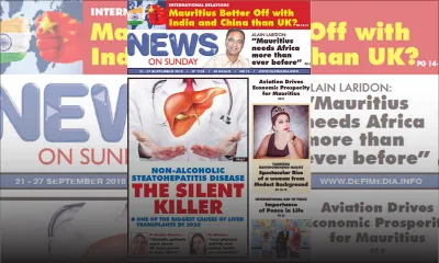 Voici la Une de News On Sunday de ce vendredi 21 Septembre 2018