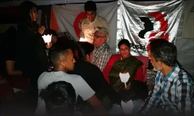 School Cleaners : une ‘candlelight’ au Jardin de la Compagnie en soutien aux grévistes de la faim