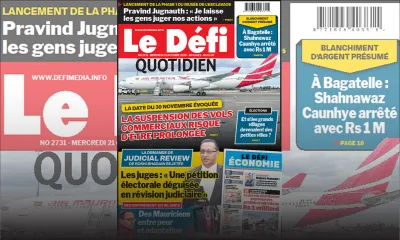Voici la Une du Défi Quotidien de ce mercredi 21 octobre 2020