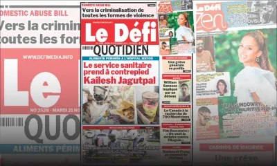 Voici la une du Défi Quotidien de ce Mardi 21 Novembre 2023