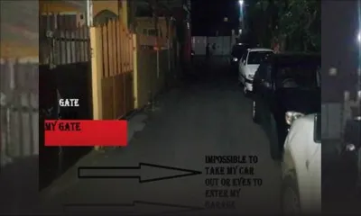 Tombeau Lane: il ne peut sortir sa voiture