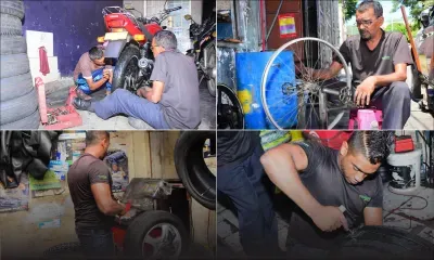 Petite entreprise : l’art de réparer les pneus dans les ateliers «kol fit»