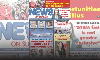 Voici la Une du News on Sunday de ce Vendredi 22 Février 2019