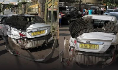 Rose-Hill: une voiture en stationnement subit de sérieux dégâts lors d’un accident