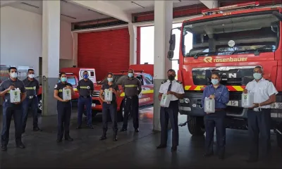Covid-19 -Omnicane vient en aide aux pompiers de Saint-Aubin et au conseil de district de Grand-Port