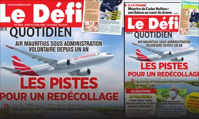 Voici la Une du Défi Quotidien de ce jeudi 22 avril 2021