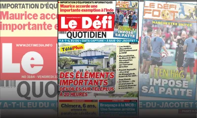 Voici la une du Défi Quotidien de ce vendredi 22 Juillet 2022