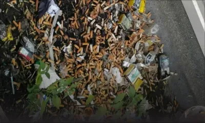 Mégots dans une ‘no smoking zone’