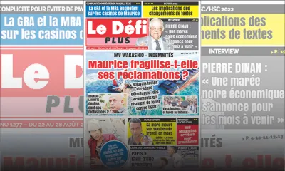 Voici la Une du Defi Plus de ce samedi 22 août 2020