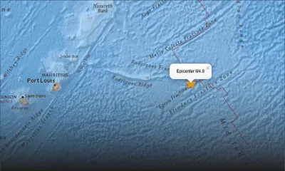 Tremblement de terre à l’est de l’île Rodrigues