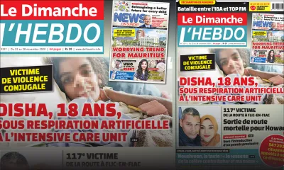 Voici la Une de Le Dimanche/L'Hebdo de ce dimanche 22 Novembre 2020