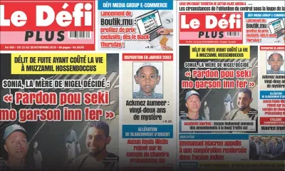 Voici la Une du Défi Plus de ce Samedi 22 Novembre 2025