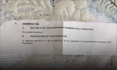 Mairie de Vacoas/ Phœnix : polémique autour d’une fondation pour une piscine de Rs 175 M