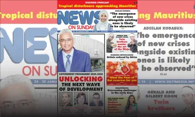 Voici la Une de News on Sunday de ce vendredi 24 janvier 2020