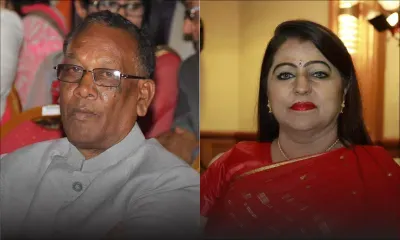 Le président de la Hindu House chez Kalyanee Juggoo