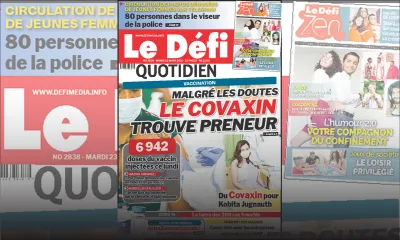 Voici la Une du Défi Quotidien de ce mardi 23 mars 2021