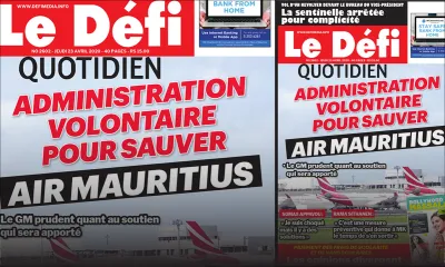 Voici la Une du Defi Quotidien de ce jeudi 23 avril 2020