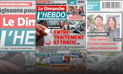 Voici la Une de Le Dimanche/L'Hebdo de ce Dimanche 23 Avril 2023 