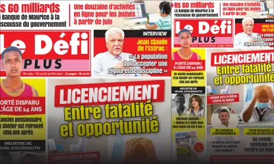 Voici la Une du Défi Plus de ce samedi 23 mai 2020