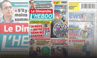 Voici la Une de Le Dimanche/L'Hebdo de ce dimanche 23 mai 2021