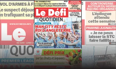 Voici la une du Défi Quotidien de ce lundi 23 Mai 2022	
