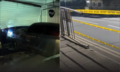 À Bambous : une voiture termine sa course contre les volets d’une boutique