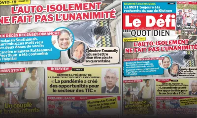 Voici la Une du Défi Quotidien de ce lundi 23 Août 2021