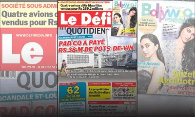 Voici la Une du Défi Quotidien de ce Jeudi 23 Septembre 2021