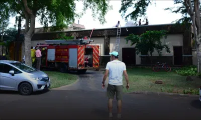 Un hôtel en flammes lors du FIK