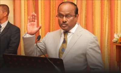 Sudhir Sesungkur prête serment comme ministre des Services financiers et de la bonne gouvernance