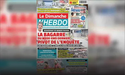 Voici la Une de Le Dimanche / L'Hebdo