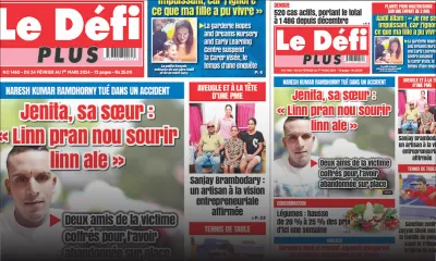 Voici la Une du Défi Plus de ce samedi 24 Février 2024