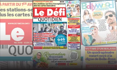 Voici la une du Défi Quotidien de ce jeudi 24 mars 2022