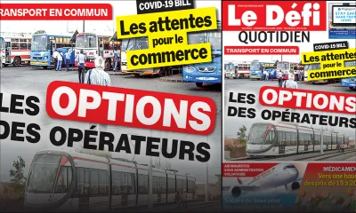 Voici la Une du Defi Quotidien de ce vendredi 24 avril 2020