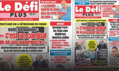 Voici la Une du Défi Plus de ce Samedi 24 Mai 2025