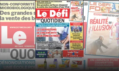 Voici la une du Défi Quotidien de ce vendredi 24 Juin 2022