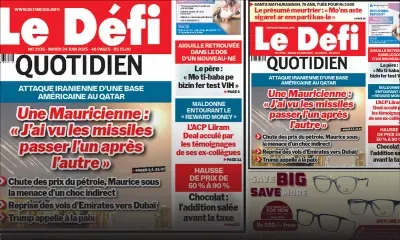 Voici la une du Défi Quotidien de ce Mardi 24 Juin 2025