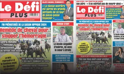 Voici la Une du Défi Plus de ce Samedi 24 Août 2024