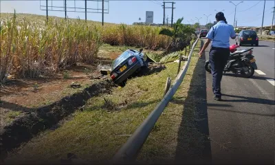 Forbach : une voiture termine sa course dans un caniveau