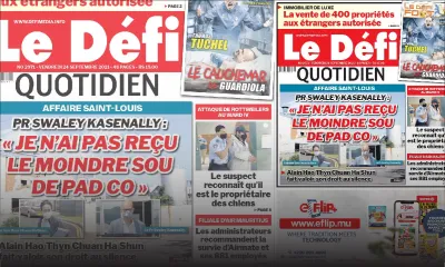 Voici la Une du Défi Quotidien de ce vendredi 24 Septembre 2021