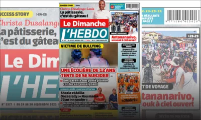 Voici la Une de Le Dimanche/L'Hebdo de ce Dimanche 24 Septembre 2023