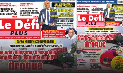Voici la Une du Défi Plus de ce samedi 24 octobre 2020