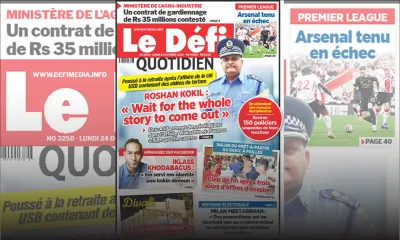 Voici la une du Défi Quotidien de ce lundi 24 Octobre 2022