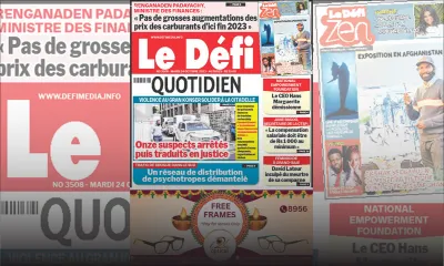 Voici la une du Défi Quotidien de ce Mardi 24 Octobre 2023