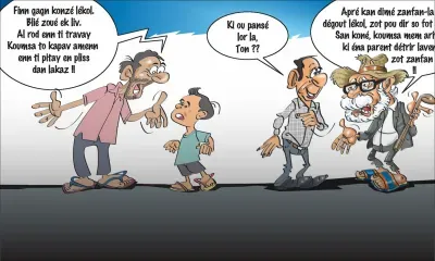 Job de vacances: fer atansion ban la kit lekol