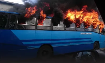Un bus de la CNT prend feu