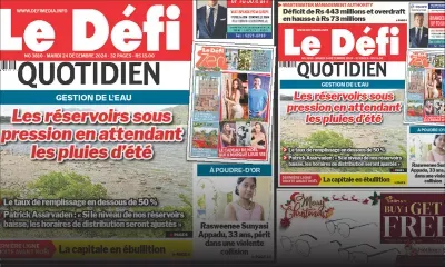 Voici la une du Défi Quotidien de ce Mardi 24 Décembre 2024