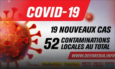 Covid-19 : 52 cas locaux, 828 personnes en quarantaine