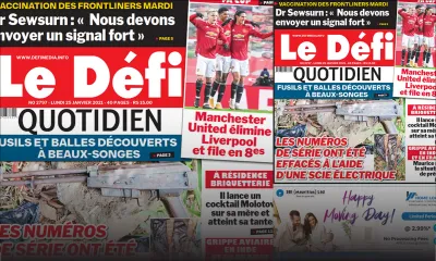 Voici la Une du Défi Quotidien de ce lundi 25 janvier 2021