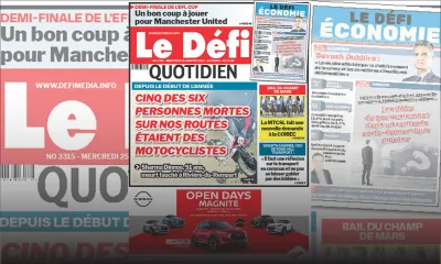 Voici la une du Défi Quotidien de ce mercredi 25 Janvier 2023